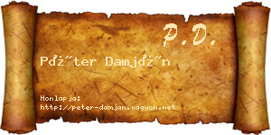 Péter Damján névjegykártya